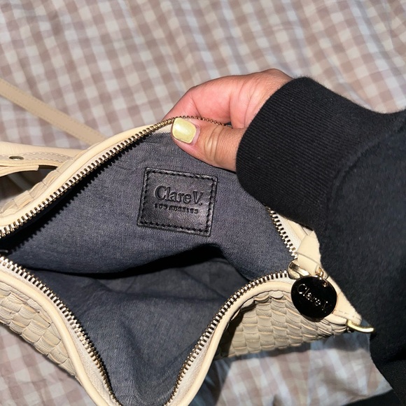 Clare V Petit Moyen Cream Woven - Picture 3 of 5